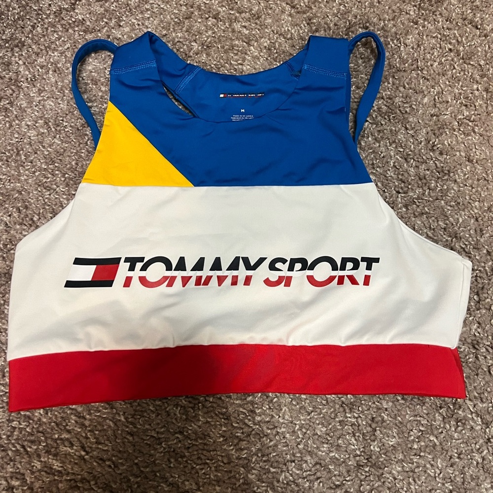 Sports bra tommy hilfiger M White Red Blue